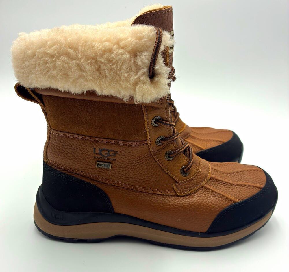 UGG Adirondack III Women’s 8 Chestnut Waterproof Shearling Snow Winter Boots